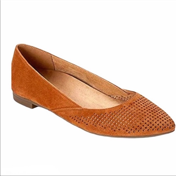 Vionic Shoes - NEW Vionic Gem Posey Ballet Flats Perforated Suede in Caramel